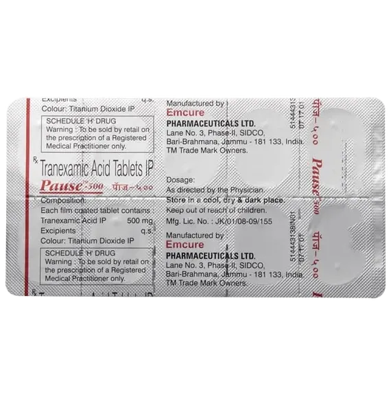 pause 500mg tablet 10's